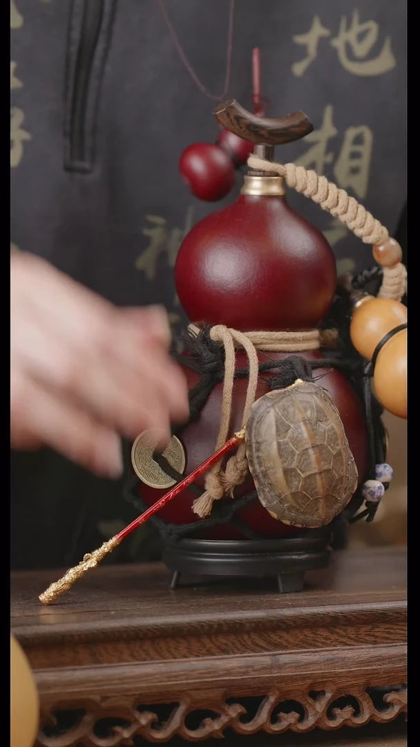 【闪购商品】52号精品天然大漆工艺防渗内胆酒葫芦~