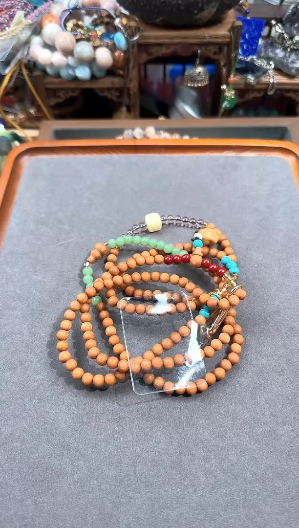 未镶嵌柏木（崖柏）吊坠手机斜跨链