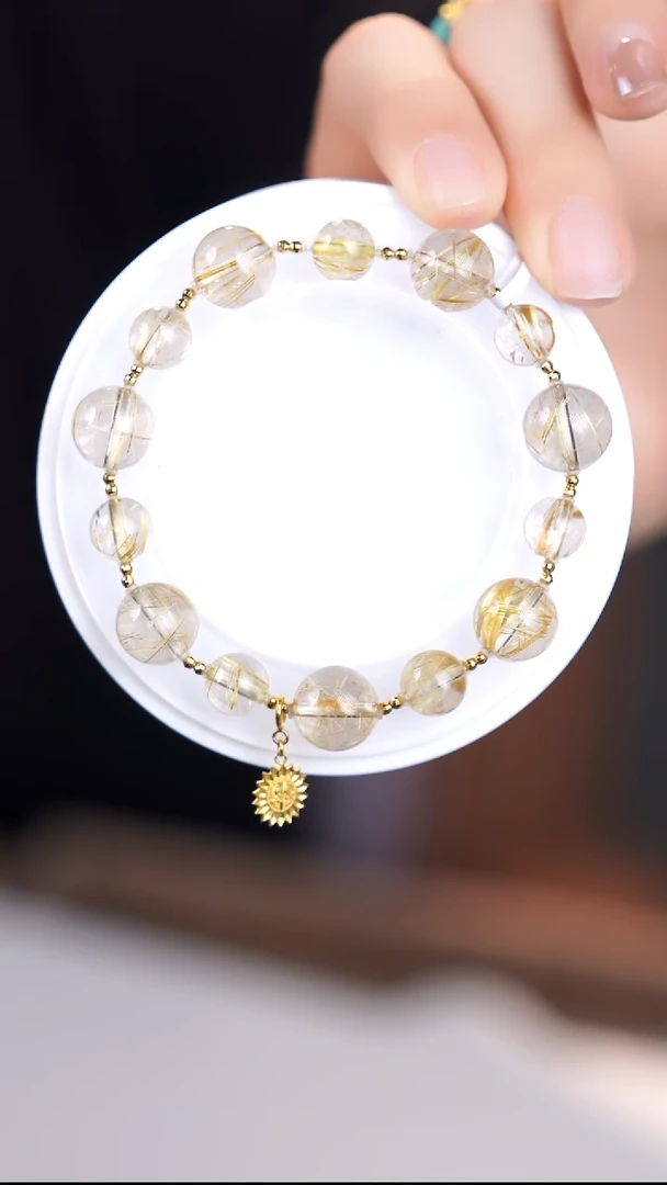 18K金镶嵌手链水晶@