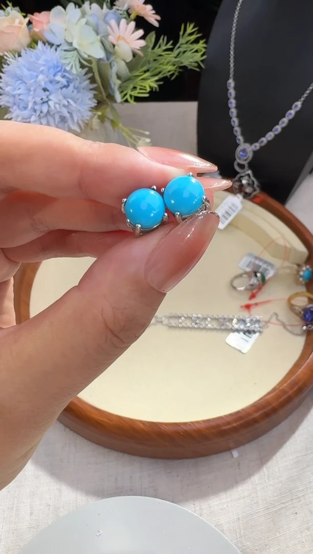 【闪购商品】绿松石耳饰未镶嵌耳饰