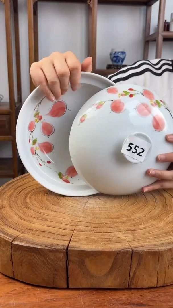 瓷片国韵瓷坊-手绘高温（釉中彩）合合器552