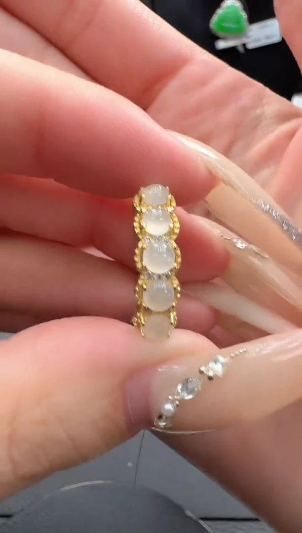 银S925镶嵌挂件翡翠翡翠戒指