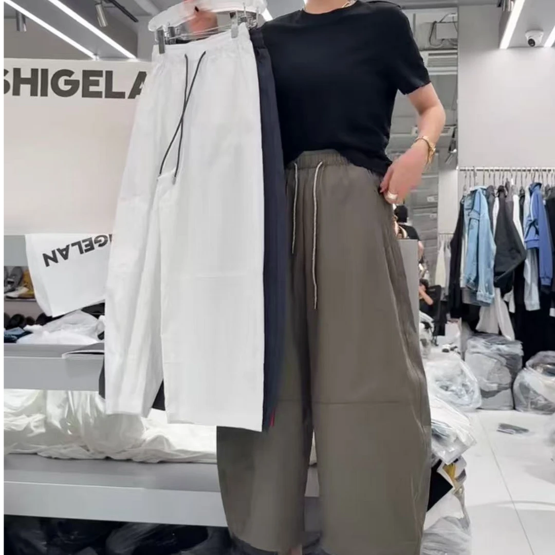 诗歌兰2025年新款百搭宽松显瘦阔腿休闲奶奶裤