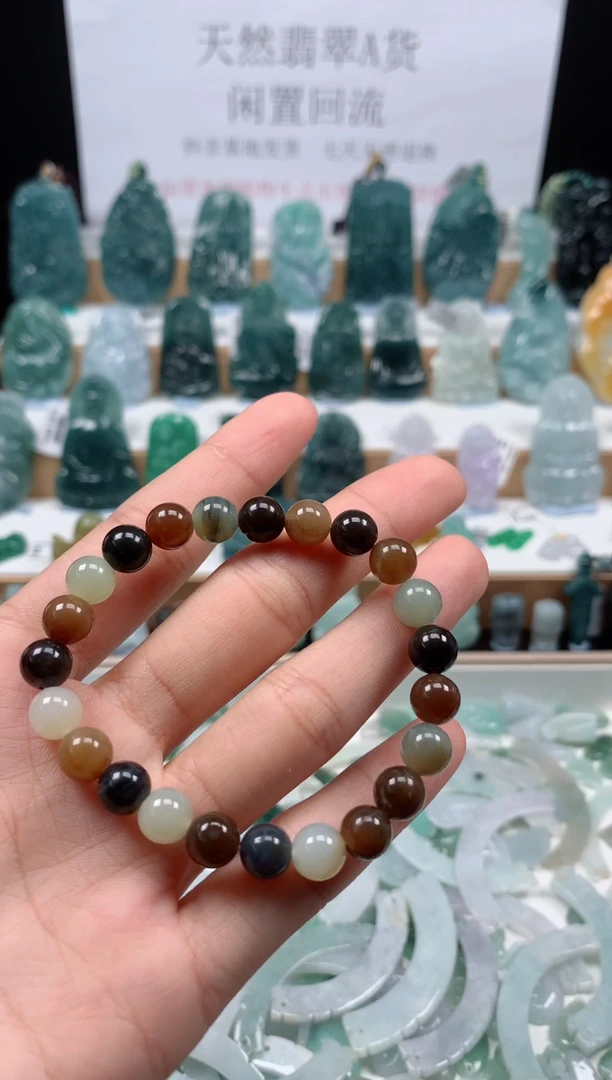 手链未镶嵌和田玉（糖玉）142  手串