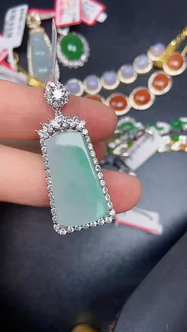 银S925镶嵌戒指翡翠3680