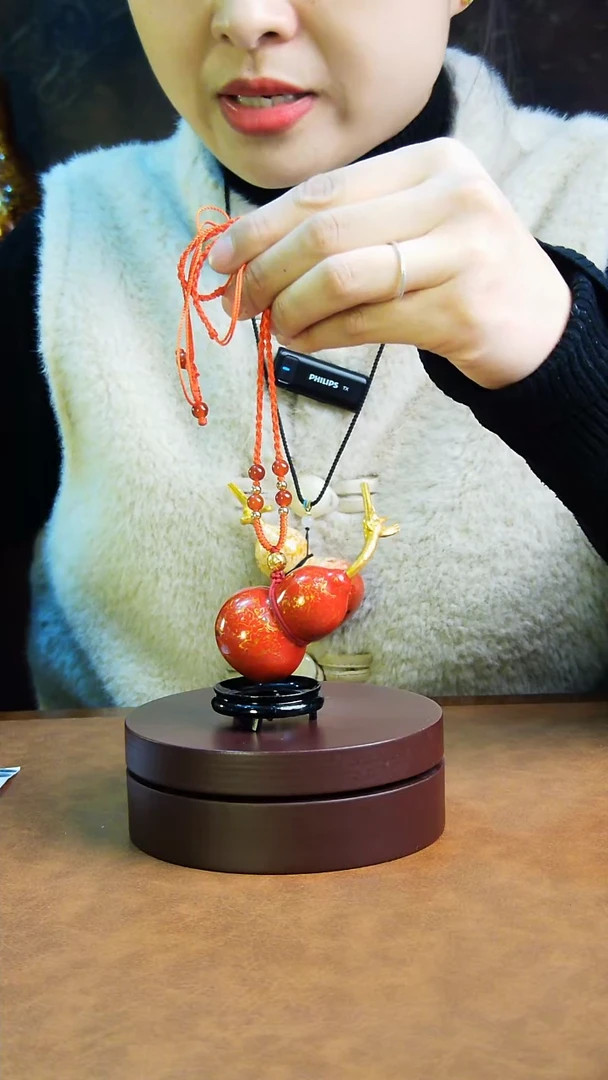 【闪购商品】77直播一物一图大漆酒葫芦送底座送挂绳