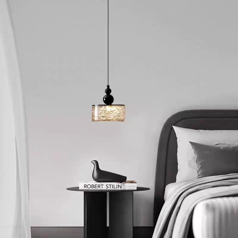 意式极简餐厅床头过道吊灯现代轻奢高端设计师酒店客厅吧台小吊灯