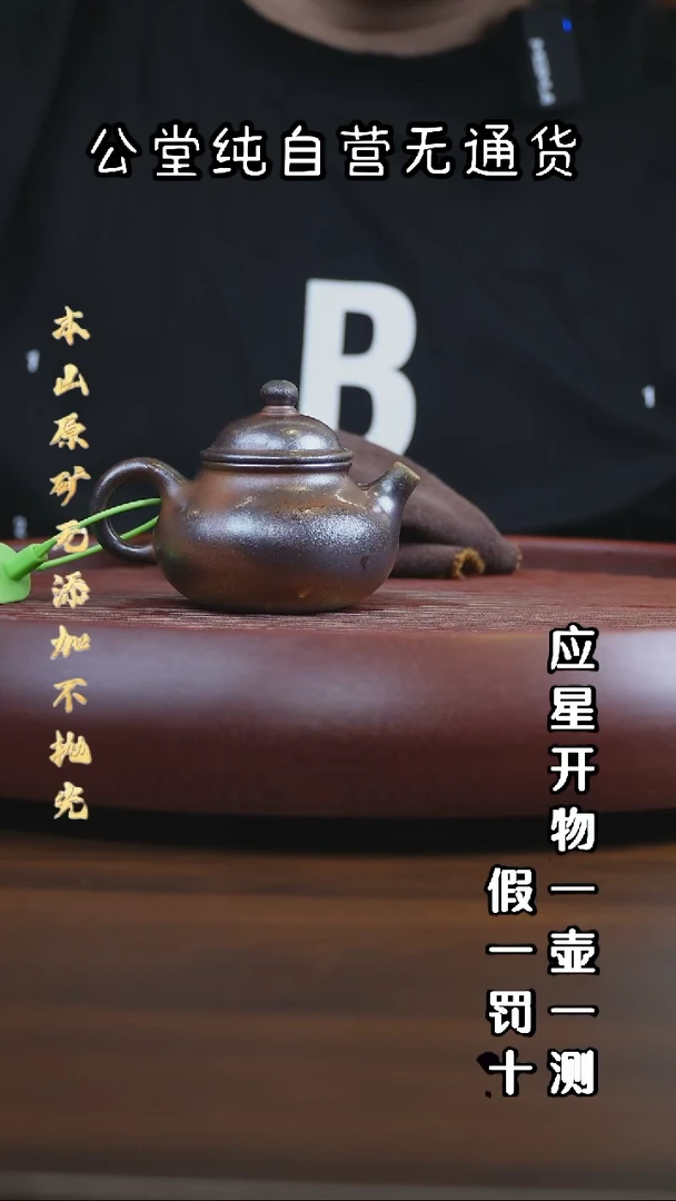 茶壶紫砂柴烧黑墩头 容天 140cc