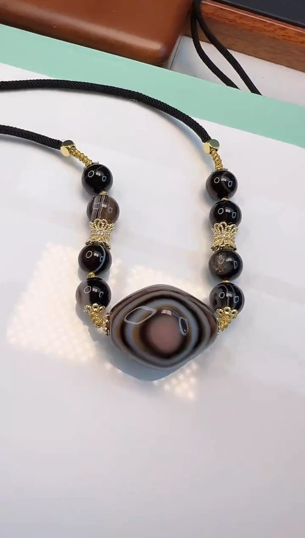 玛瑙/玉髓（覆膜）项链未镶嵌Y21210（拍一发一）多样性发货