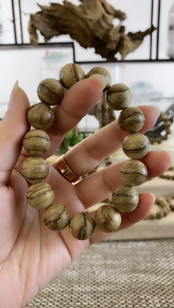 【闪购商品】沉香手串达拉干百年老料15+MM单圈