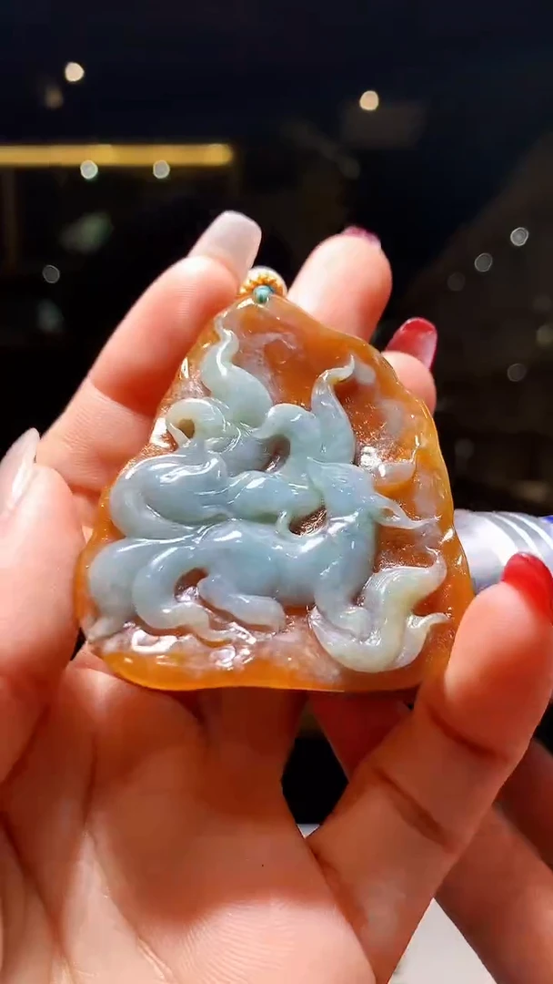 【闪购商品】定制翡翠未镶嵌1004hm-货挂件(赠珠链）28