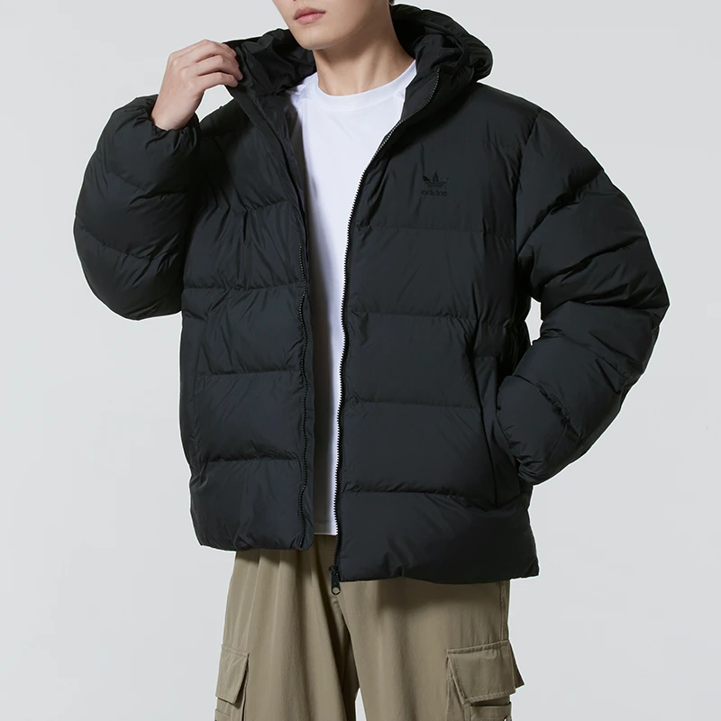 「保暖穿搭」阿迪达斯三叶草棉服男装冬季保暖防风连帽棉衣JX4123