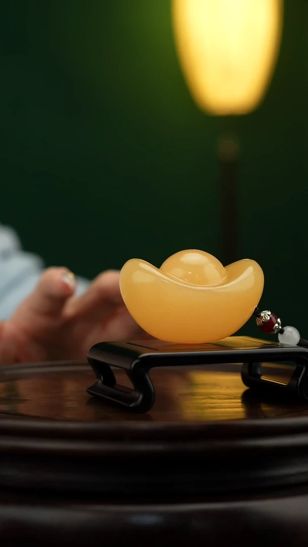 玉【元宝】天然玉石手把件