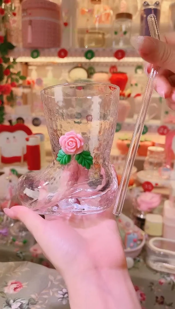 摆件品质好发货快放心拍！靴子果汁杯
