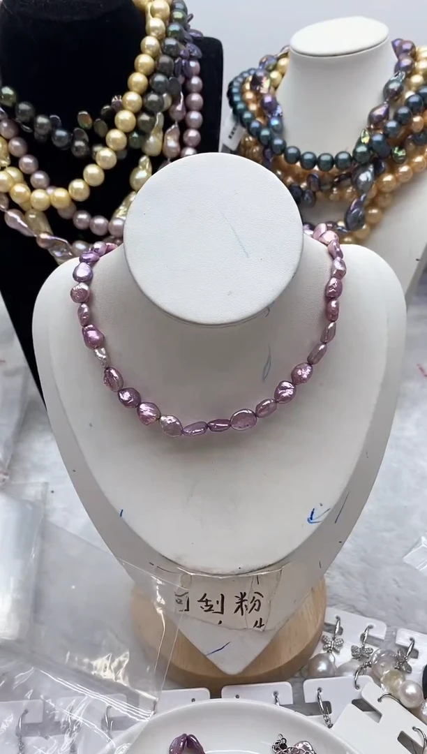 【闪购商品】淡水珍珠颈饰钛钢55