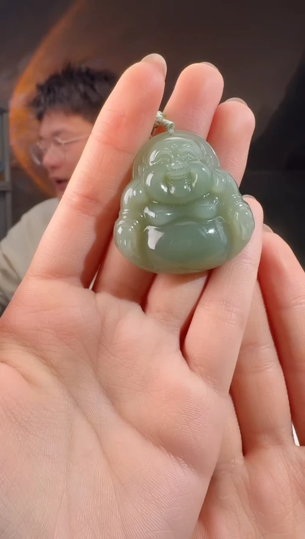 颈饰未镶嵌和田玉佛公卡40