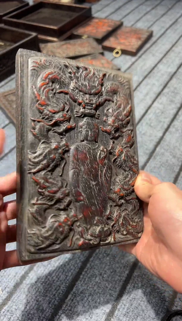 木紫檀雕刻一物一拍