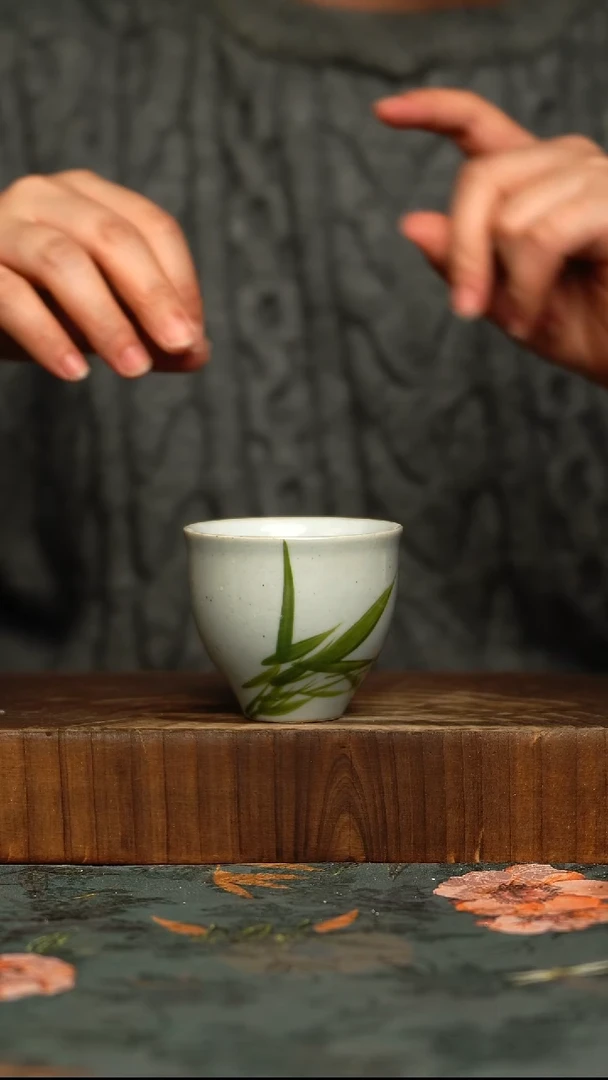 杯釉下彩手工手绘同款陶器