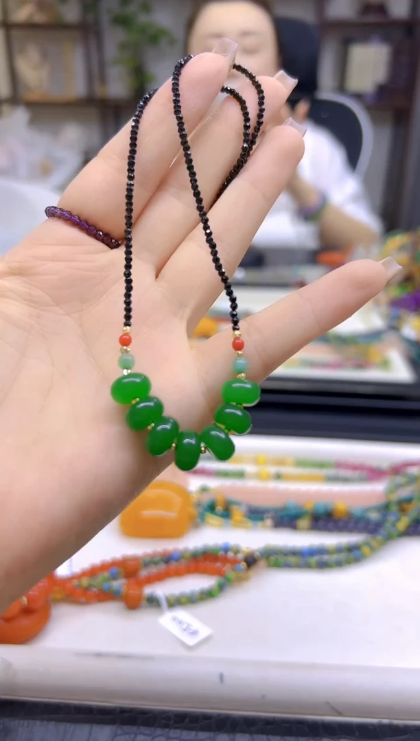 翡翠未镶嵌项链DIY款X365