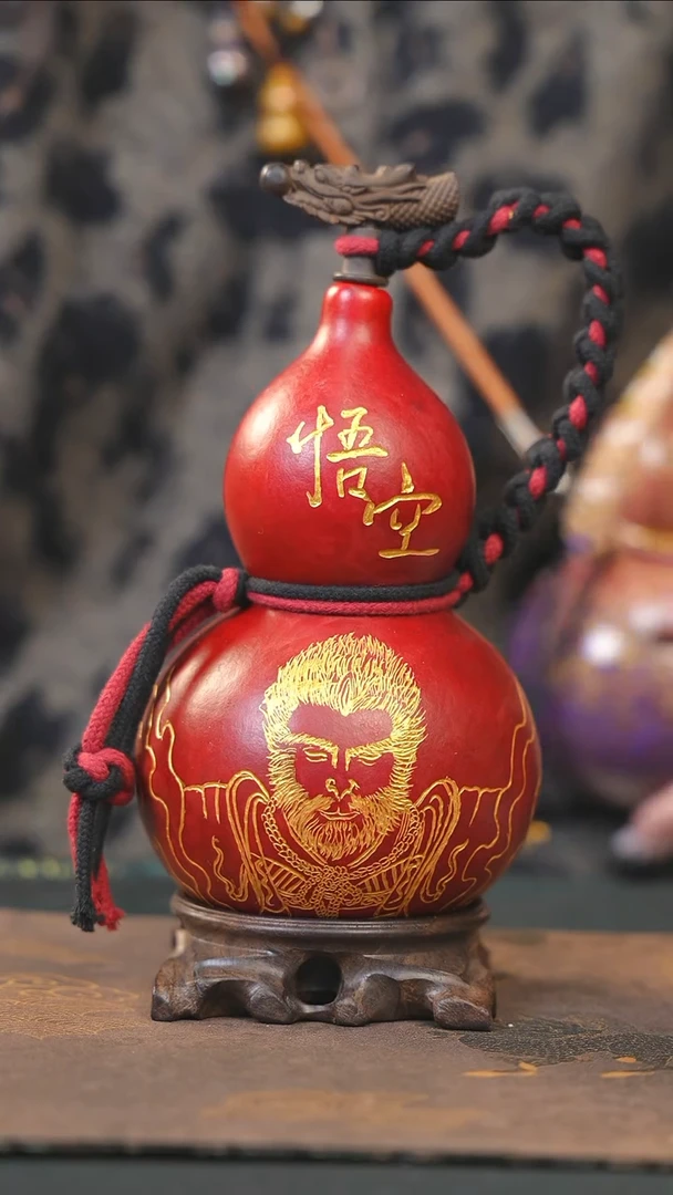 【闪购商品】RY135大漆酒葫芦不包手串及旋转底座