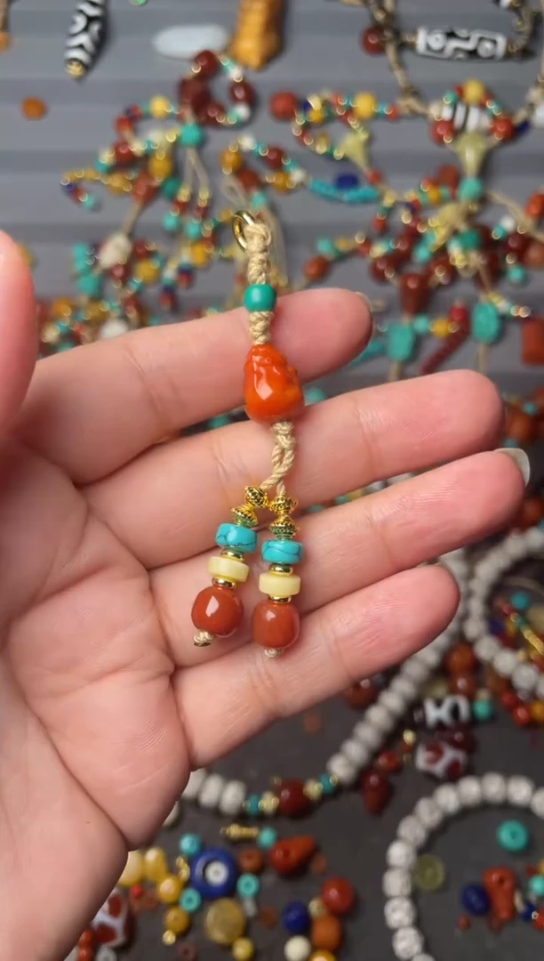 未镶嵌配饰玛瑙/玉髓貔貅弟子珠穿好发