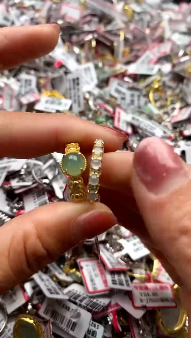 【闪购商品】翡翠戒指银S925镶嵌4444444     1