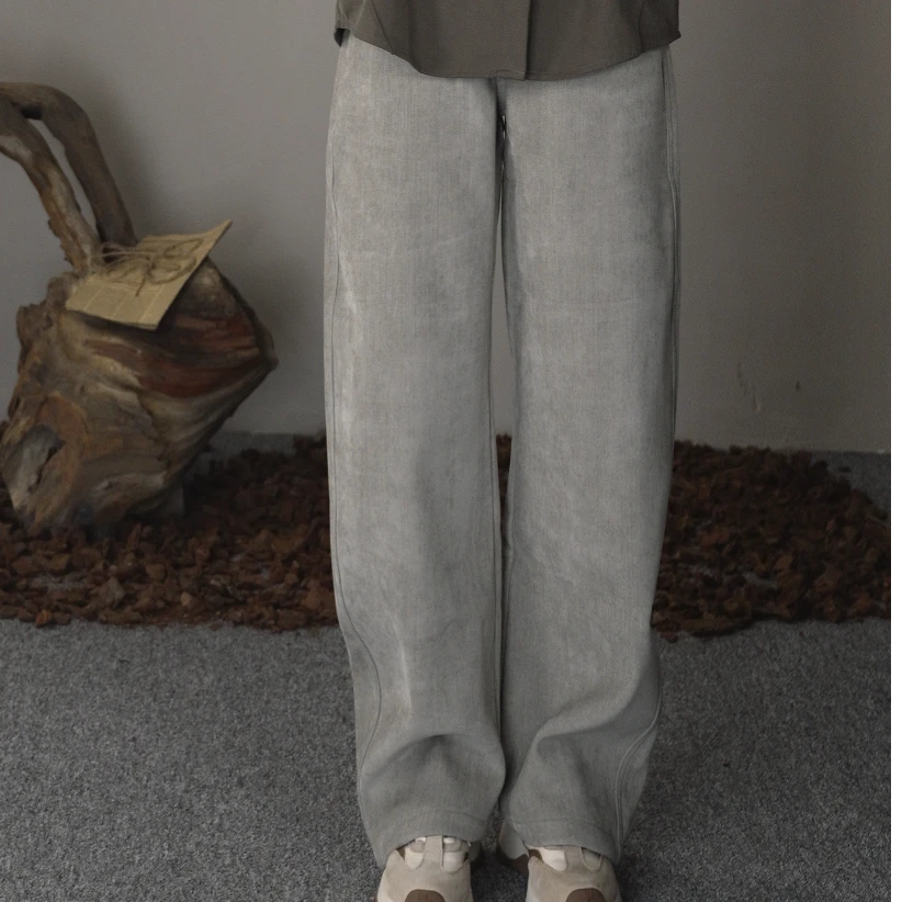 【NM重磅推荐】秋冬季男士莱赛尔雪尼尔休闲裤男士百搭宽松加厚长裤