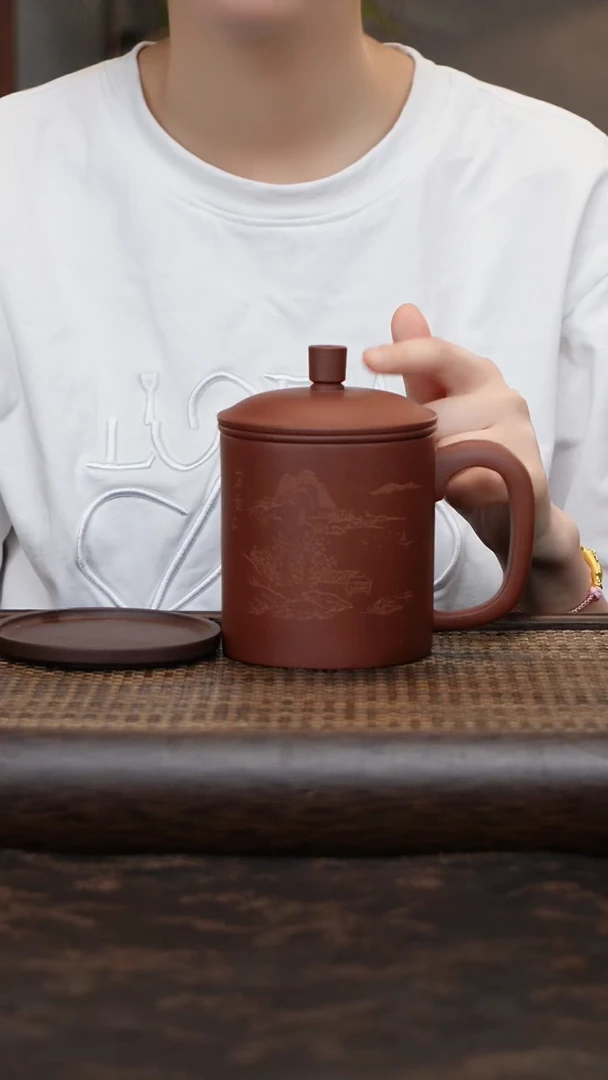 茶杯紫砂四件套山水