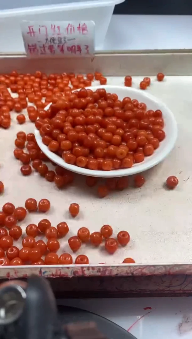 【闪购商品】南红玛瑙颈饰未镶嵌w2094南红柿子红老型8*6m*20颗