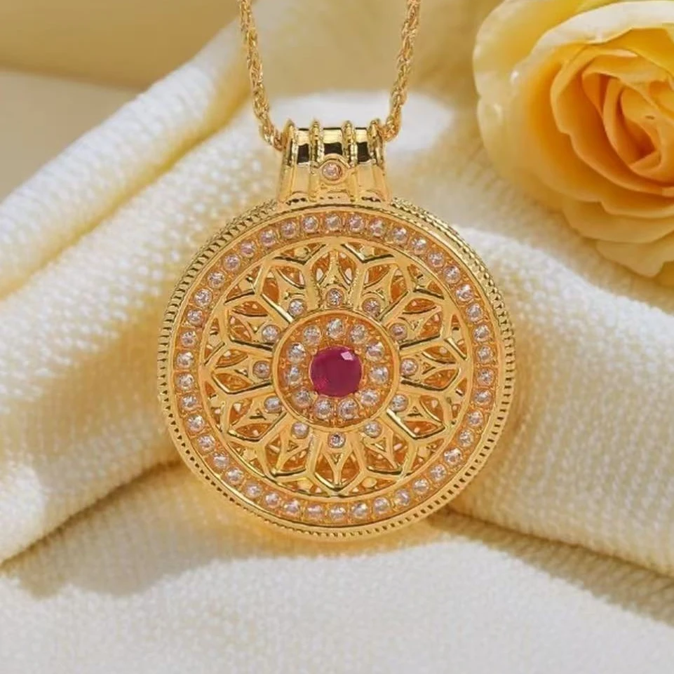 【柔妹专属】红罗盘玫瑰花吊坠