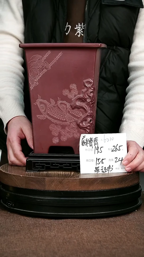 紫砂花盆花卉园艺6210+S