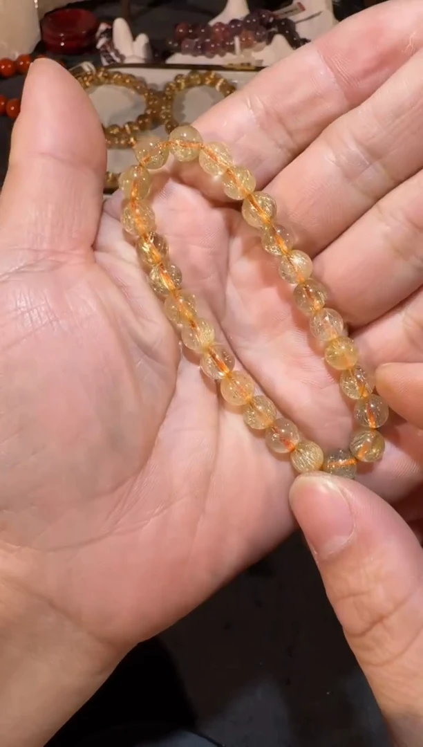 未镶嵌手串发晶SJ-554金发晶