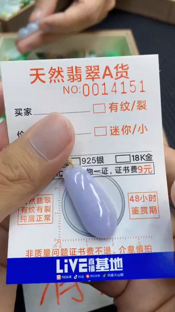 翡翠18K金镶嵌颈饰             1
