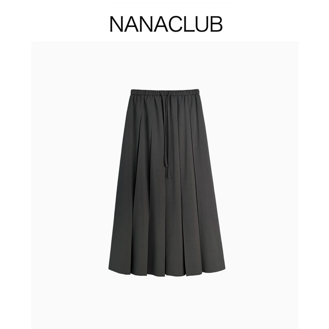 NANACLUB 半裙选对上衣随便配 极简百褶半裙 英气减龄 垂顺显瘦