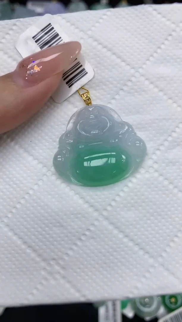 颈饰18K金镶嵌翡翠1111111111