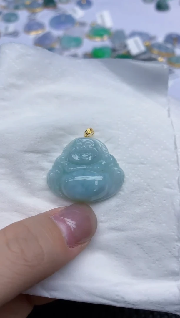 【闪购商品】翡翠颈饰18K金镶嵌天然翡翠A货