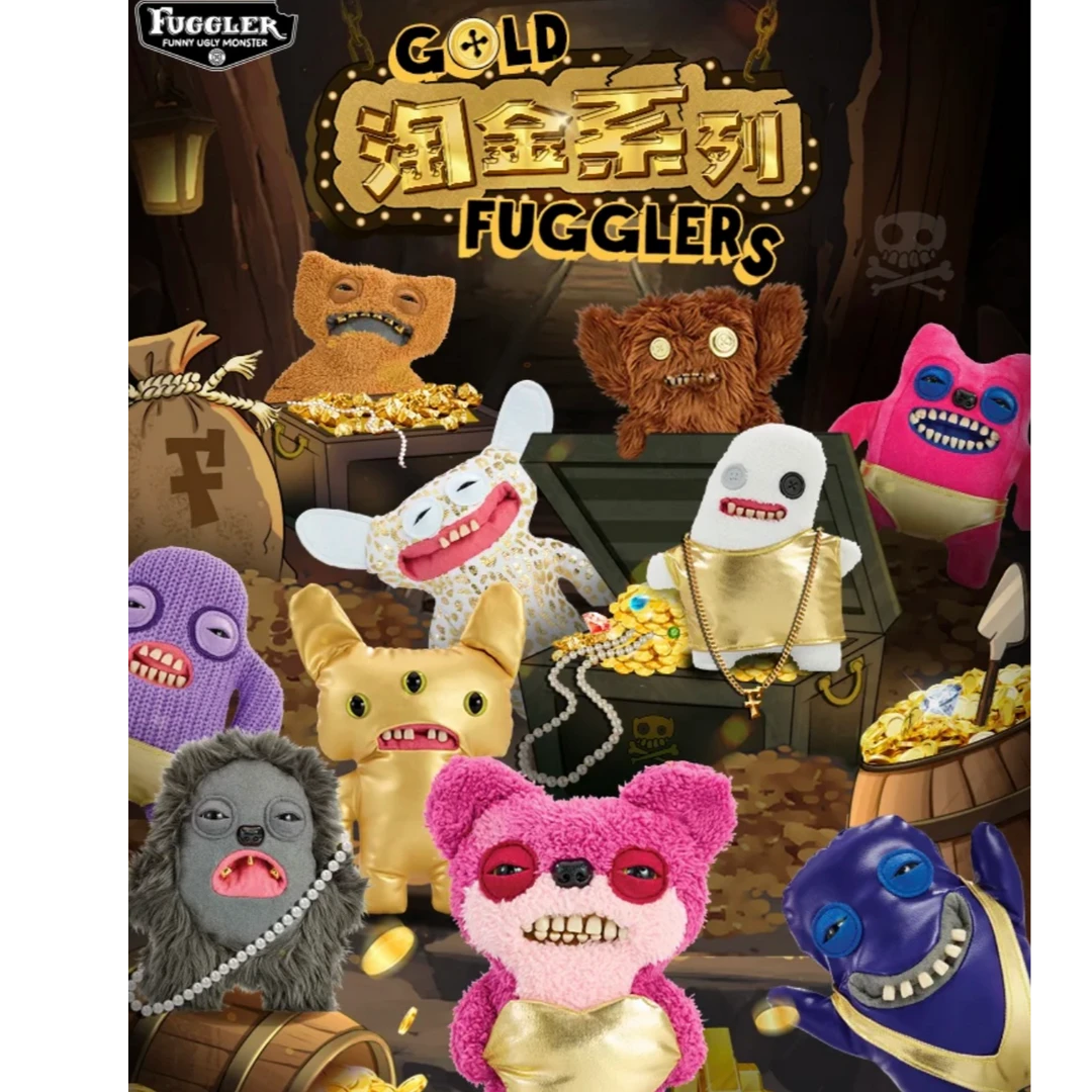 正版fuggler牙齿怪兽玩偶放克牙宝丑萌怪物公仔（淘金系列）