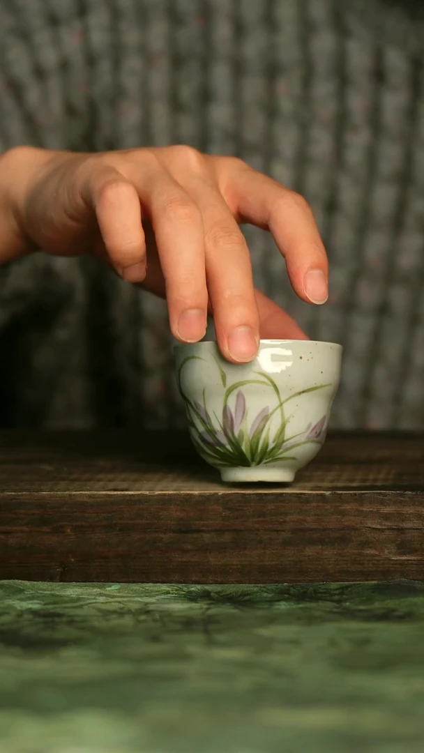 陶瓷青诗集手工手绘瓷器