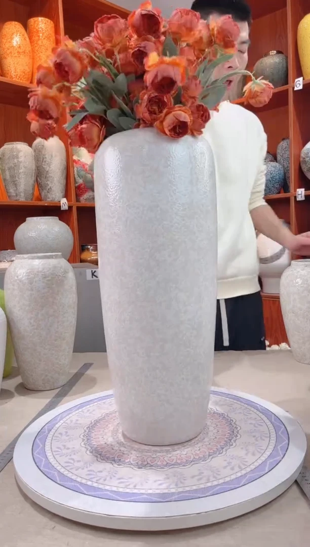 【闪购商品】瓶  陶瓷花瓶 无花 茶白 50cm落地