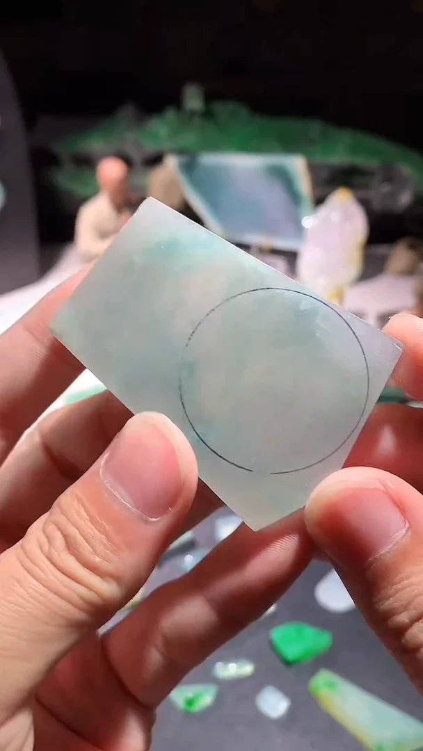 未镶嵌定制翡翠 60.8-43.6-7.6