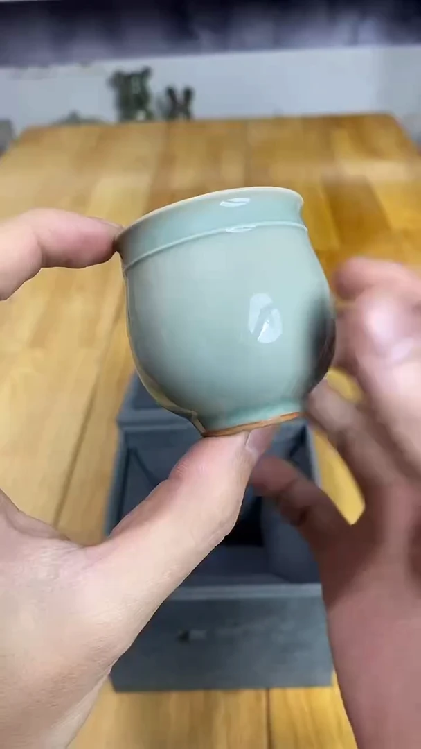 【山隐青瓷】柴烧龙蛋杯