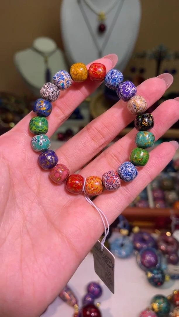 榕城大漆老型珠多宝手串