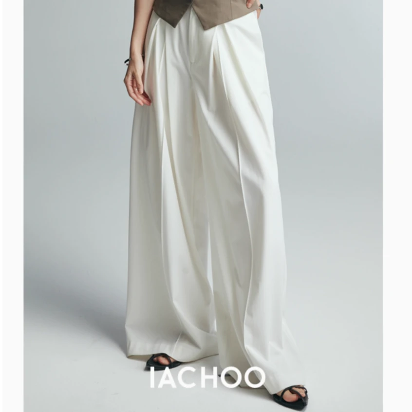IACHOE闪【剪刀裤】简约西装通勤舒适休闲裤设计感裤子3461518013