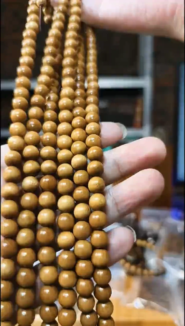 楠木（金丝楠）手串/手链0.8阴沉黄多圈108