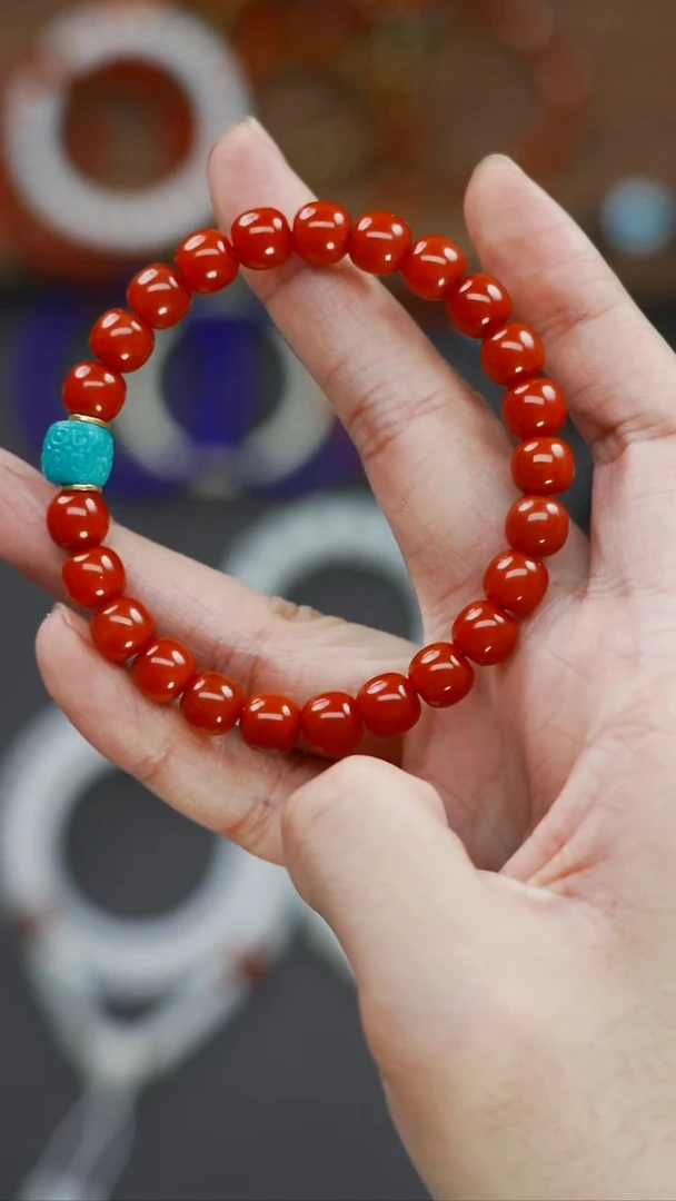 未镶嵌文玩配饰南红玛瑙万****.梵阁精品文玩回血