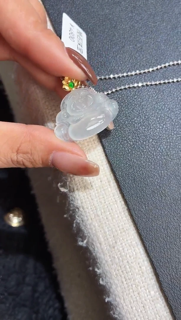 吊坠(不含链)18K金镶嵌翡翠【挽石珠宝】佛公