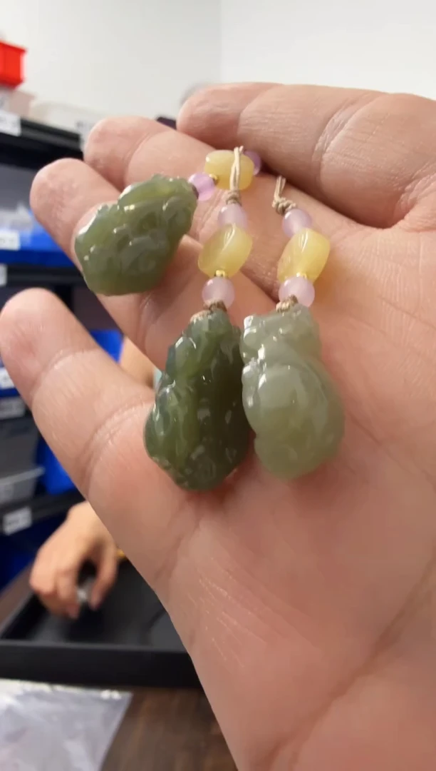 和田玉未镶嵌挂件G22240702-12多样性发货发其一