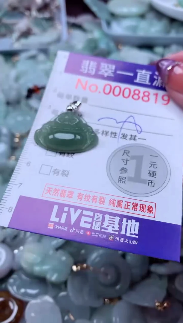 翡翠未镶嵌吊坠(不含链)8819