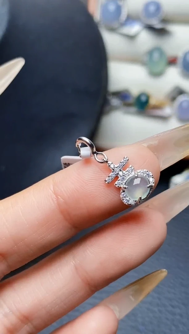 银S925镶嵌戒指翡翠2808