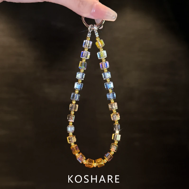 【琥珀流光】初秋爆闪水晶水钻斜挎可背手腕手机链挂绳高级感网红款